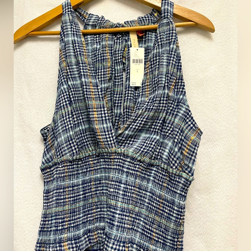 Pilcro | Plaid ruched top - Picture 4 of 8